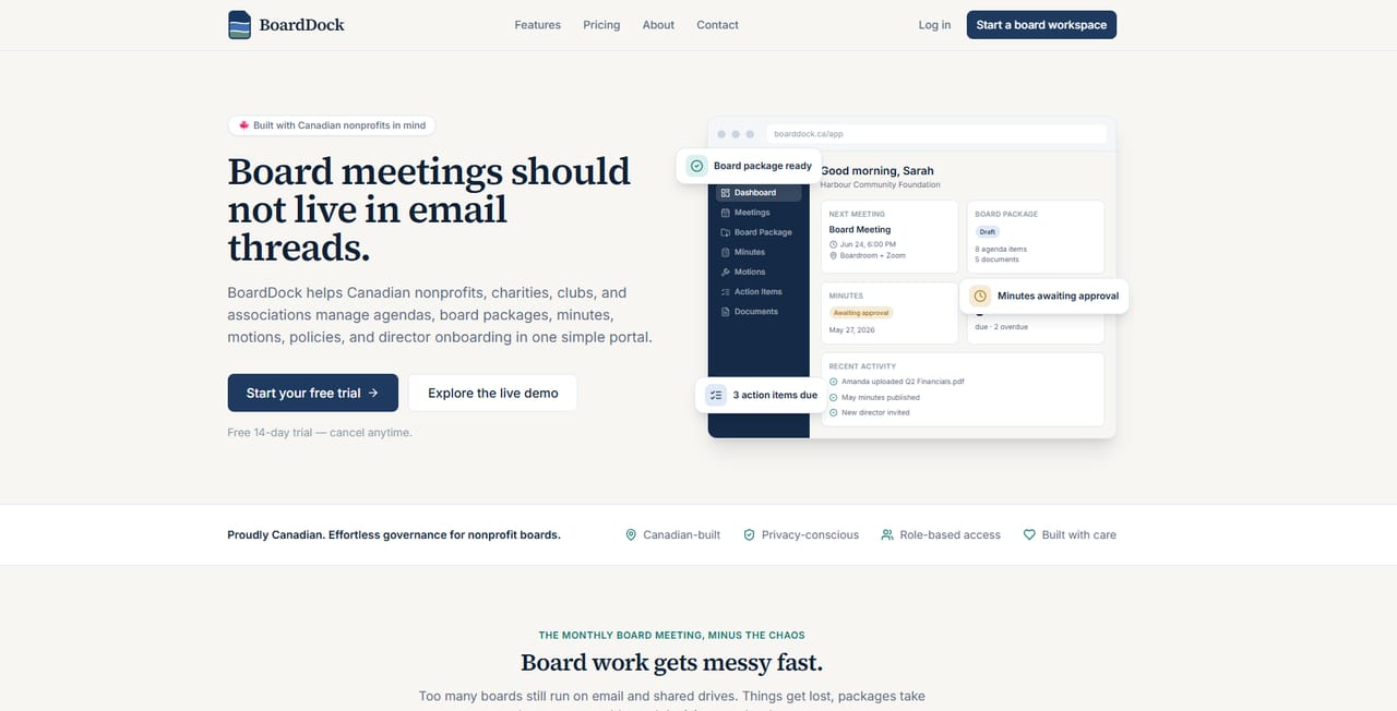 BoardDock website